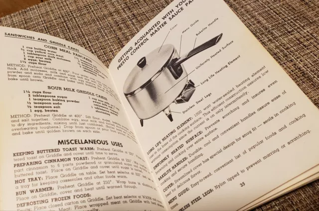 Recette vintage 1957 Presto Control Master Bougie chauffante manuelle poêle électrique années 50 2