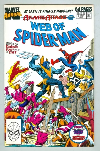 Web of Spider-Man Annual #5 NM- 1989 Atlantis Attacks