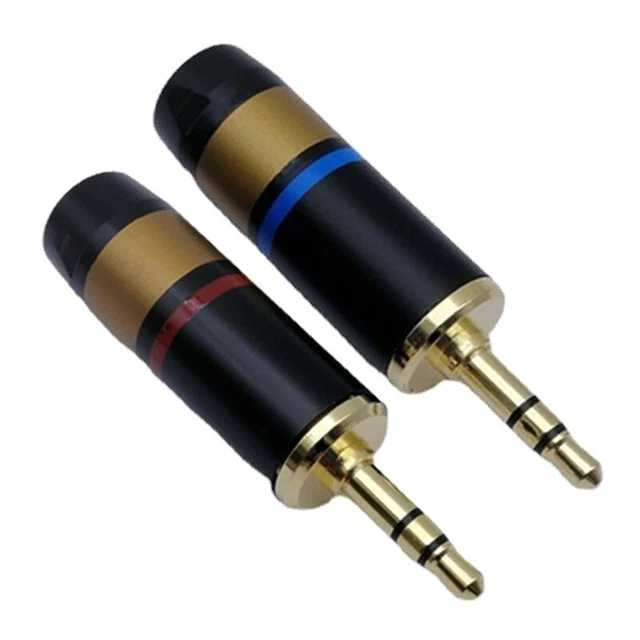3.5mm Plugs Gold Plated Musical Speaker Cable Wire Pin Banana Plug Connectors