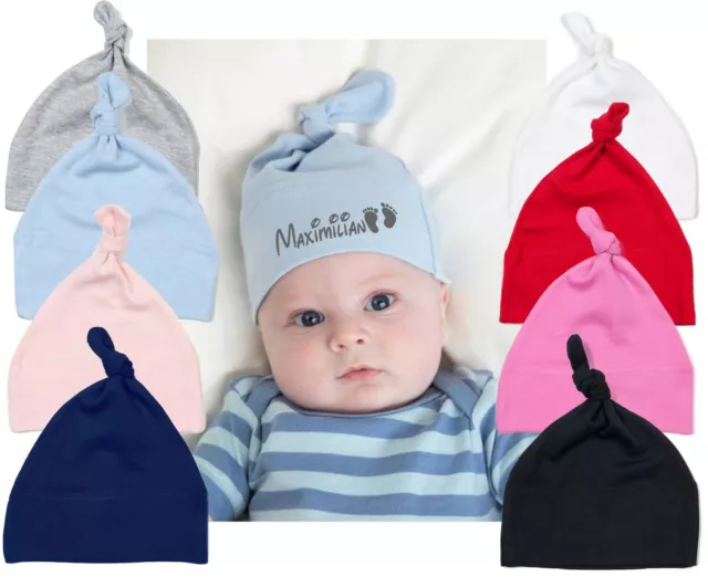 Babymütze BabyBugz Erstlingsmütze 0-18 Monate Mädchen Jungen Wunschnamen TOP WOW