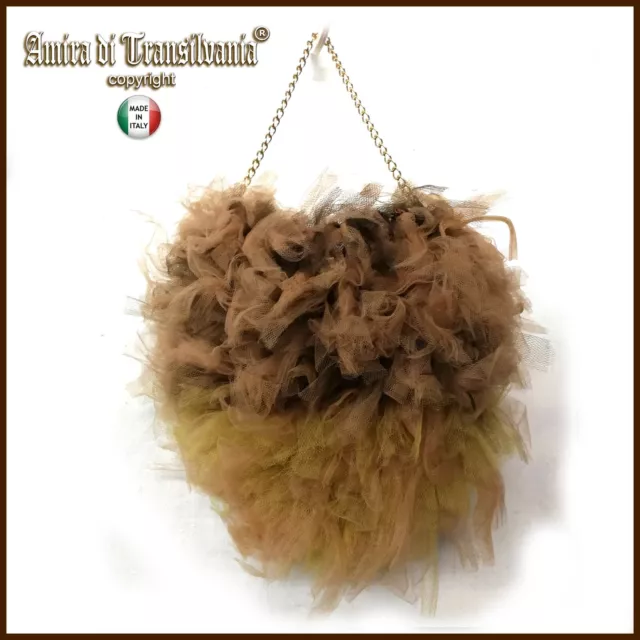 borsa donna casual media a mano comoda fashion elegante pochette tulle catena