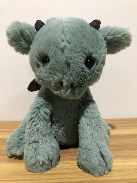 JELLYCAT STARRY EYED Dragon Sparkle Glitter Eye Wings Horn Teal