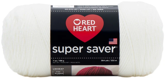 Red Heart Super Saver Yarn-Soft White -E300B-316