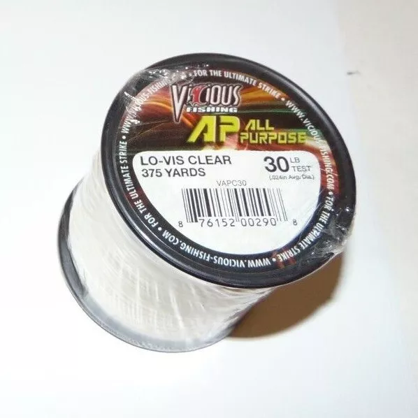 Vicious Fishing Mono Leader Line 30lb 375 yds Yards Spool 30 lb Mono filament