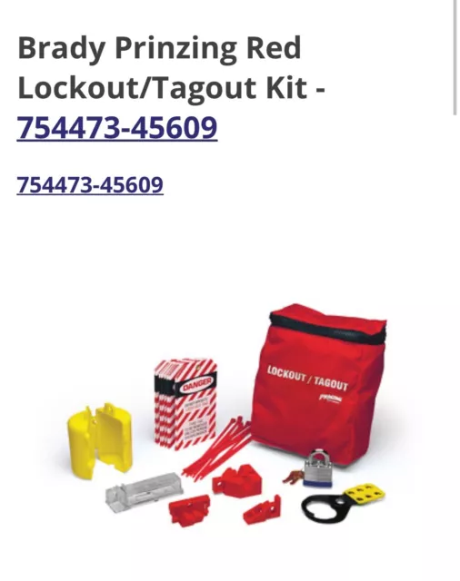 Brady LKELO Prinzing Electrical Lockout Tagout Pouch Kit NEW