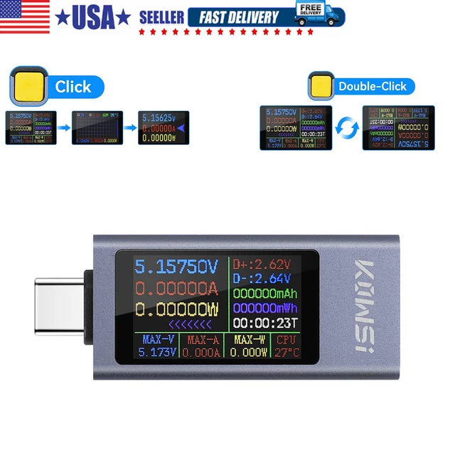 USB-tester meetinstrument USB meetinstrument 4-30V 0-12A, USB Power