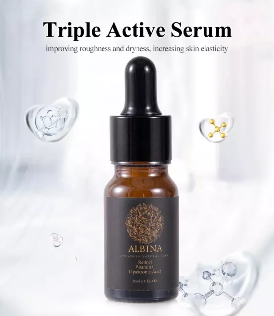 Vitamin C Face Serum Hyaluronic Acid  Retinol Anti Ageing Aging Wrinkle Skin