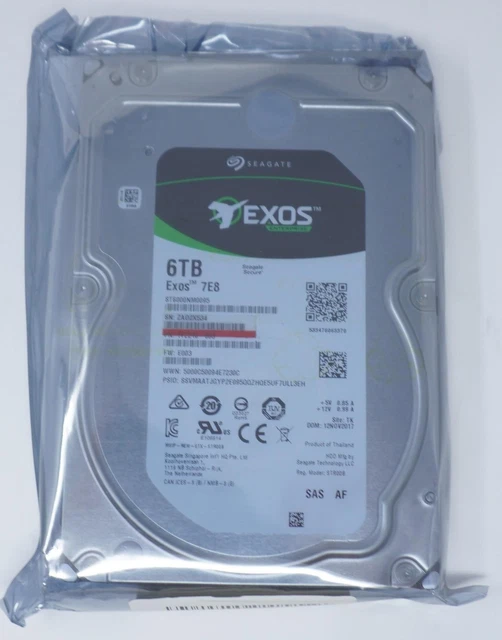 thumbnail image 2 of Seagate Exos 7E8 6TB SAS-3 12G 7200RPM 256MB Cache 3.5" HDD - Refurbished 2 of 14