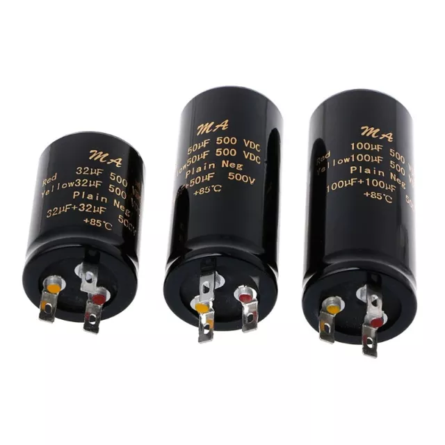 32+32uf,100+100uf,50+50uf,500V Audio Electrolytic Double Amplifier Capacitors W