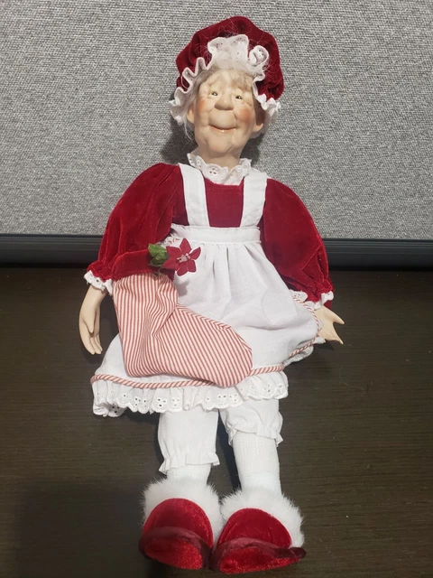 Mrs Granny Santa Claus Porcelain Cloth Doll The Heritage Signature collection 16