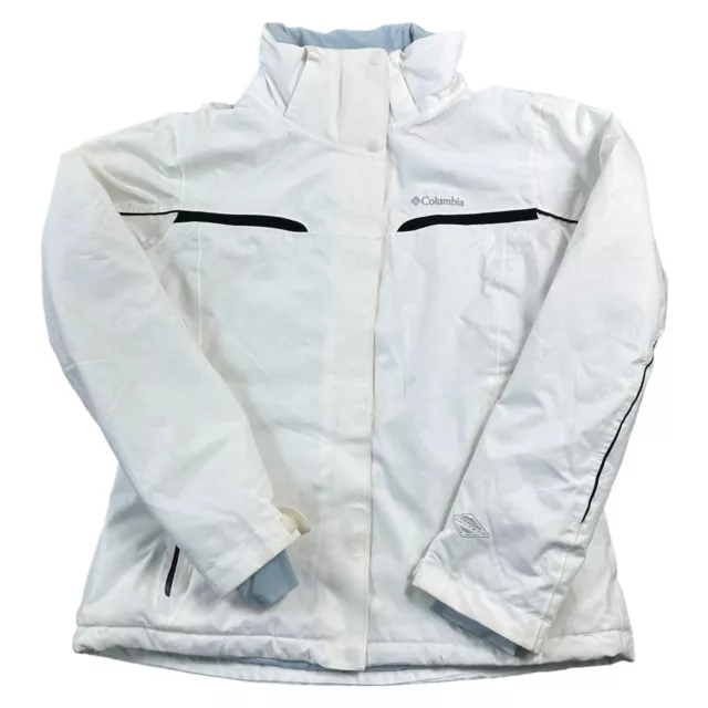Columbia Interchange Omni-Heat Jacket, Women Size S Navy Puffer Fleece  Collar