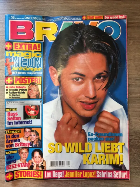 BRAVO  35/1999 J. Lopez, Britney Spears, Lou Bega, C. Aguilera, G. Paltrow,