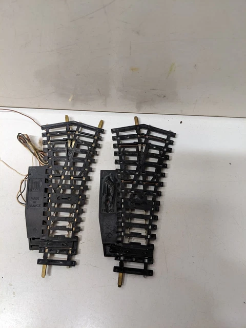 2 Aiguillages électriques Droits Jouef HO - Boîte 84e, Pour Réseau Train Miniature, Analogique