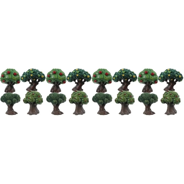 16 PCs Simulation Miniaturharzbaumharz Fruchtbaum Ornament Mini Garten Layout