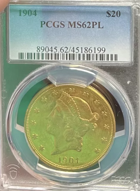 1904 Proof Like! PCGS MS62PL $20 Liberty Gold Double Eagle