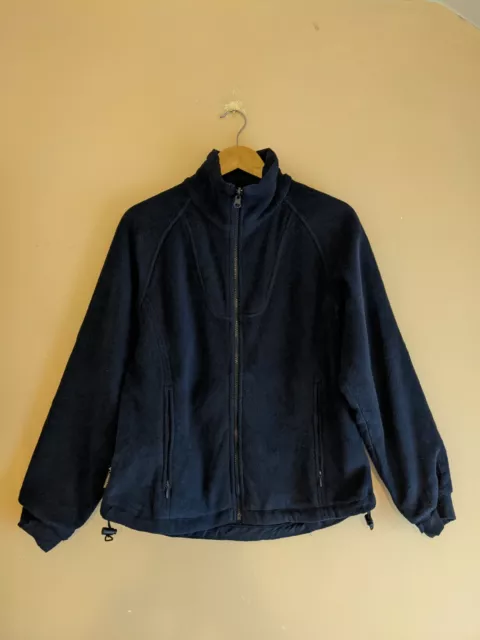 Columbia Navy Blue Full Zip Nylon/Polyester Fleece Jacket - Women's Small