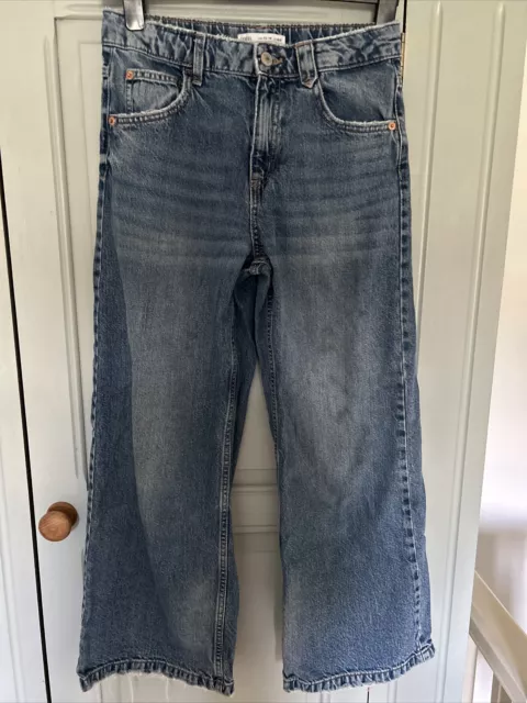 Girls Zara Wide Leg Jeans Blue Age 13