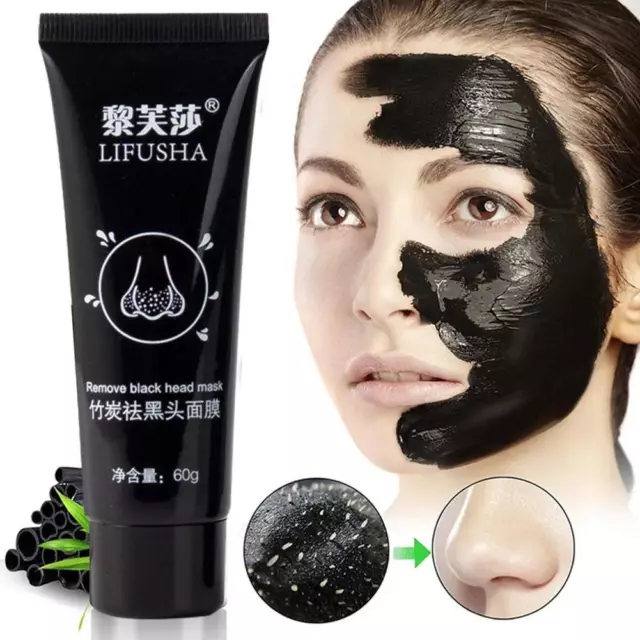 60g Activated Black Face Mask Blackhead Remover Peel Off Facial Black Masks Nice