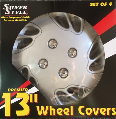13" Wheel Trims - New Set Of 4 - Universal - Gloss Lacquer Finish  Easy Cleaning