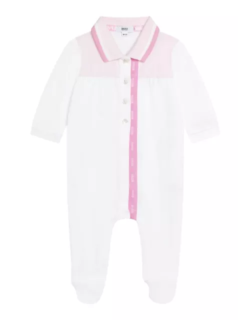 BNWT Baby Girls Hugo Boss Babygrow Sleepsuit Age 6 Months RRP:£65