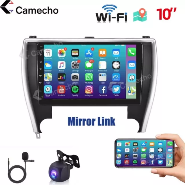 For Toyota Camry 2015-2017 Apple Carplay Android 13 Car Stereo Radio GPS Navi FM