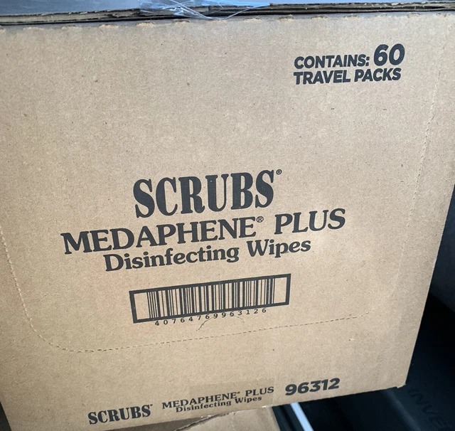 Scrubs Medaphene Plus Disinfecting Wipes (60 Travel Packs)
