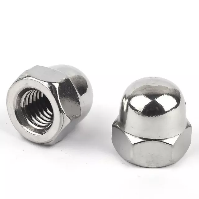 304 Stainless Steel Dome Head Cap Acorn Hex Nuts M3 M4 M5 M6 M8 M10 To M20