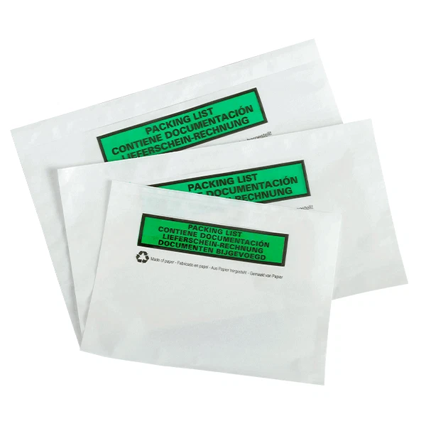 Sachets Adhésives Porte-Documents Papier 16,2x12 CM Int Type A4 Pli En 4 250 Pz