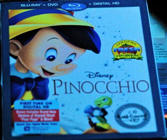 Pinocchio Signature Collection Blu-Ray & Dvd W/Slip-Cover **No Digital Copy**