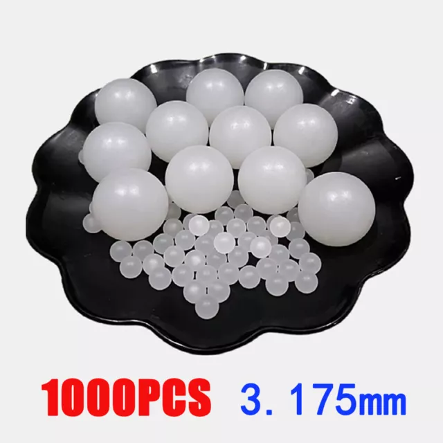 1000PCS Plastic Ball Solid PP Polypropylene Cosmetic Bottle Round Ball ø3.175mm