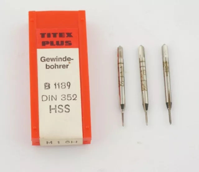 Gewindebohrer M1 Handgewindebohrer 3-tlg Satz HSS 6H / Titex Plus / DIN 352