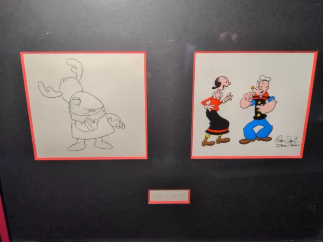 POPYE  Animation Cel The Sailor Man Production Art Vintage cartoons OLIVE Oyl X1 3