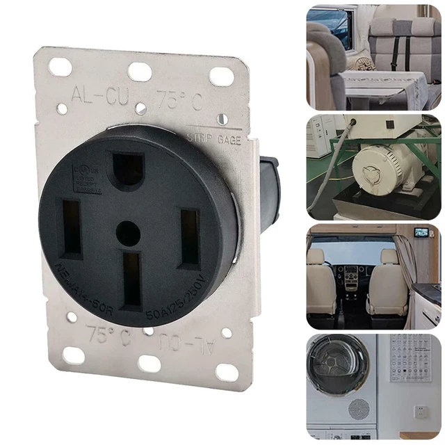 Embarqué Douille 110/230 - 120/240 VAC 4.00 " x2.50 " x2.00 " 50 Amps -