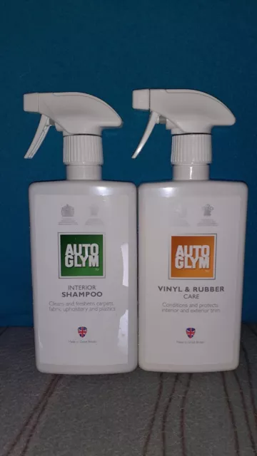 AUTOGLYM INTERIOR SHAMPOO & UPHOLSTERY CLEANER plus VINYL & RUBBER CLEANER 500ml