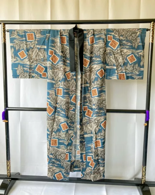 Vintage Japanese juban kimono - Antique Mens Juban