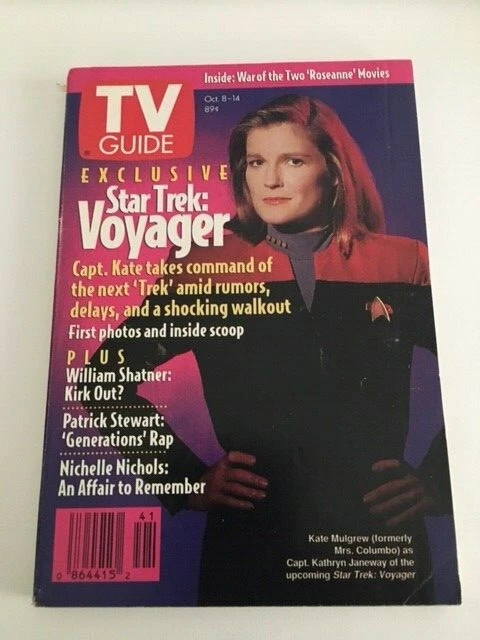 TV Guide Oct 8 - 14, 1994 Star Trek Voyager Cover - Kate Mulgrew
