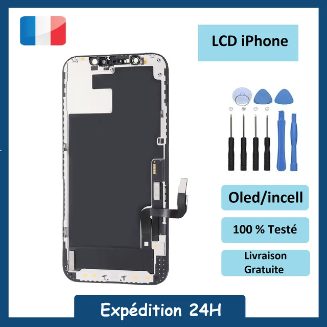 Écran LCD Pour IPhone 6 à 15 (modèles Standards Et Pro) - Noir Ou Blanc, Neuf Compatible Apple