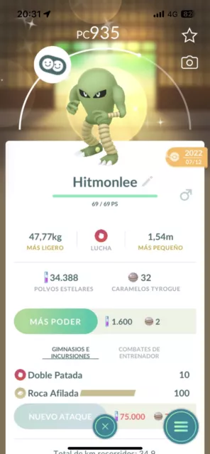 Pokemon Go ✨Shiny Hitmonlee ✨ 30d or registered