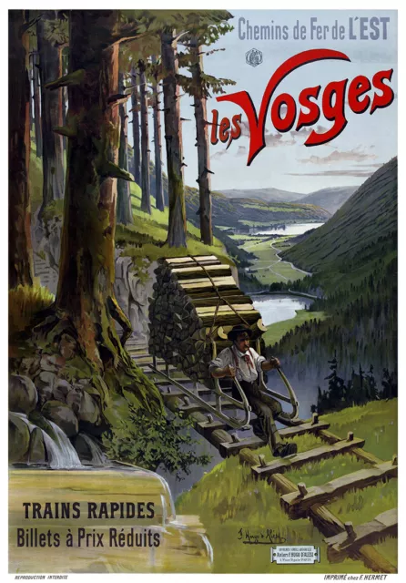 Affiche chemin de fer Est - Les Vosges 2