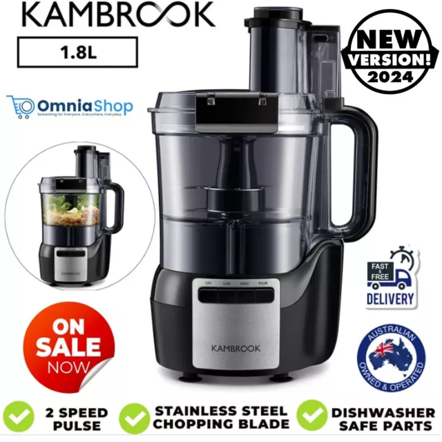 Kambrook Food Processor Blender Shredder Slicer Stainless Steel Blades Pulse