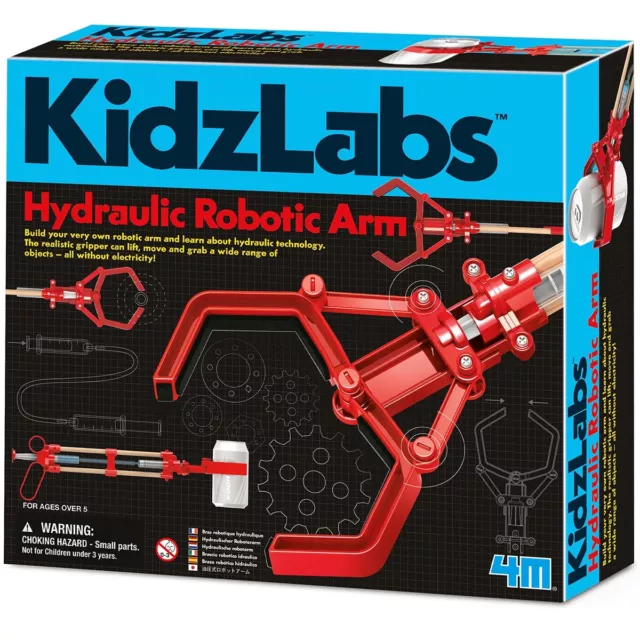 Science Experiment Kit Toy Make Your Own Hydraulic Robotic Arm Age 8+
