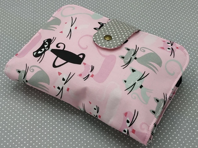 Handmade Baby Diaper Nappy Wallet Bag Pouch Wipes Holder Organizer Rose Cats 5