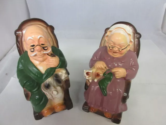 Vintage  2 Pc Retirement Fund Banks Couple Savings Bank  631-M