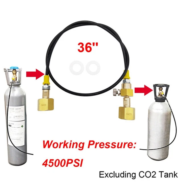 Jeffergarden Kit Adattatore Ricarica CO2 Con Misuratore Per SodaStream - Valvola Regolabile In Metallo, Filettatura TR21-4 E W21.8-14, Nero - 2