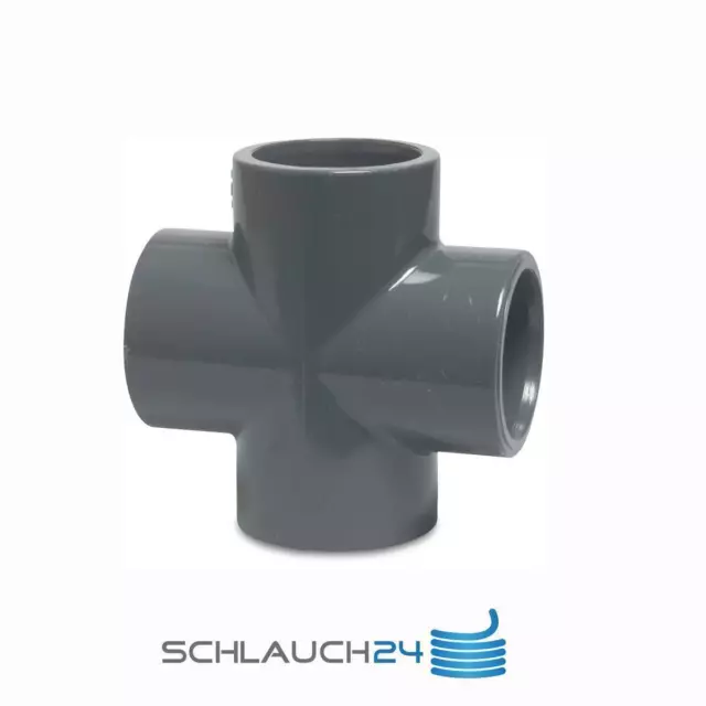 Pvc-U Klebefitting PVC Fitting Pieza en Cruz X Unidad Adhesiva Manga X