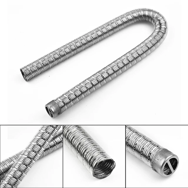 1x Radiateur Échappement Air 60cm Inox Acier Tuyau Silencieux Diesel Ventilation