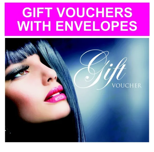 Beauty Salon Gift Vouchers Blank Card Coupon Nail Massage with Envelopes UK