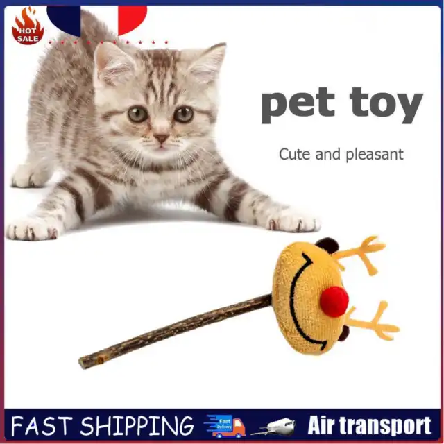 Christmas Cat Plush Toy Pet Molar Stick Doll Cats Teeth Cleaning Chew Toys (Elk)
