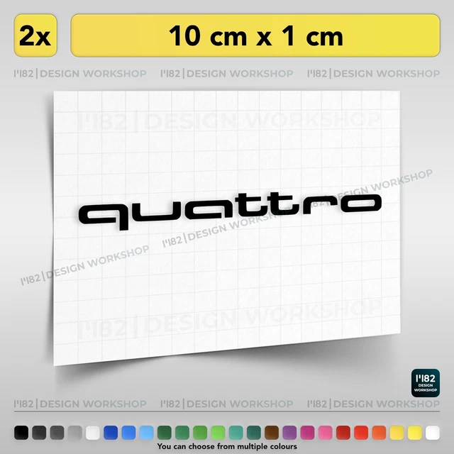 Audi S-Line Decal Sticker Emblem Pair - Silver, Fits A3 A4 A5 A6 A8 Q3 Q5 Q7 TT