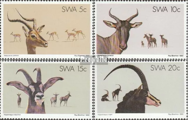 Namibia - Southwest 472-475 (complete.issue.) FDC 1980 Conservation in Southwest